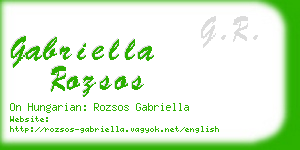 gabriella rozsos business card